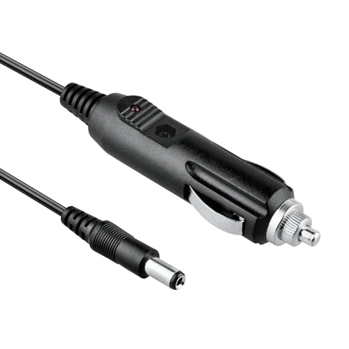 XMHEIRD Car DC Adapter for Yaesu VX-8DR Vertex Standard Handheld Ham Radio Transceiver Auto Vehicle Boat RV Plug Power Supply Cord Cable Battery Charger PSU, Black, XSD-4000450HUSD20240123-0291