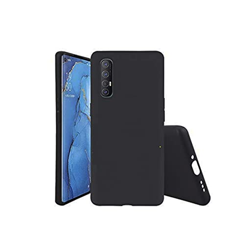 Image of Mobile Back Cover Case for Oppo Reno 3 Pro (Silicone Case|CameraProtection|Black SC1510)