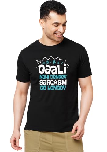Image of Wear Your Opinion Printed T Shirt for Men (Sarcasm Se Lengey)