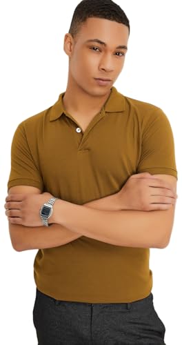 Image of Max Men's Cotton Relaxed Fit Half Sleeves Polo Neck T-Shirt