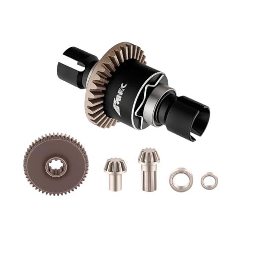 NMNRC Steel Differential Diff & Spur Input Gear Kit for HyperGO 1/16 H16BM H16PL H16GT H16DR 16207 16208 16209 16210 1/14 H14BM 14209 14210 14301 14303 Upgrades Part Black