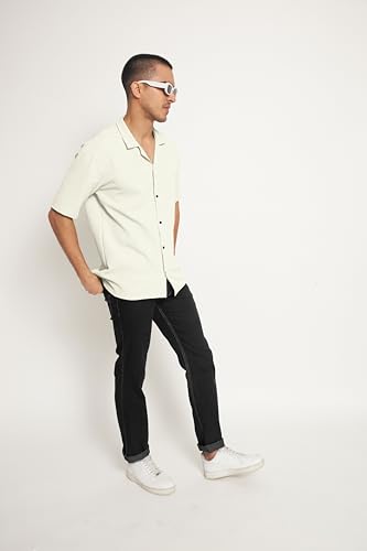 Image of Men's Solid Polycotton Shirt | Short Sleeve Casual & Formal Shirt for Men | Summer Half Sleeve Shirt