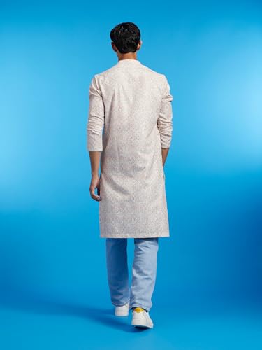 Image of DIWAS BY MANYAVAR Men's Cotton Blend Printed|Sequined Kurta (1pc)