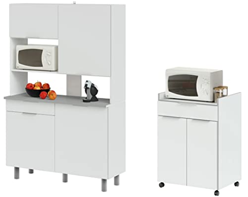 Preisvergleich Produktbild Parisot Buffet Set Urban 1" Hochglanz-Weiß
