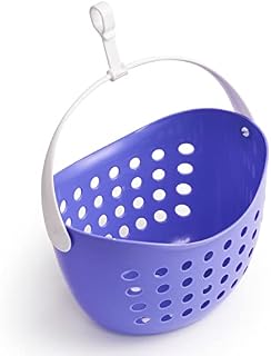 Peg Basket for Laundry / Clothes Pegs (1 piece, white with grey handle) by culiclean