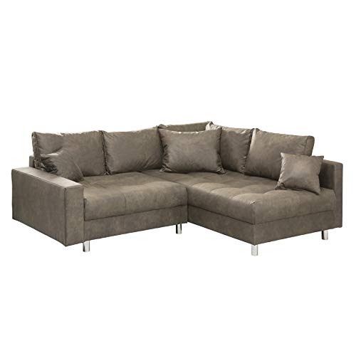 riess-ambiente.de Moderne Wohnlandschaft Kent 220cm Taupe Ecksofa Federkern...