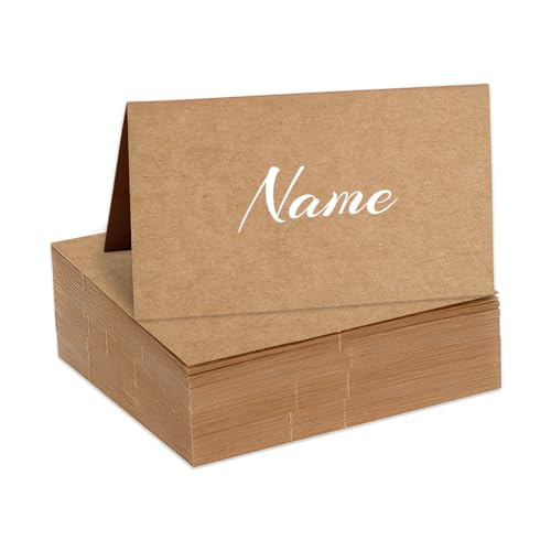 YZROHYI 150 peças cartões marcassites casamento 9 x 10 cm, cartões de lugar de mesa de papel Kraft, etiquetas para mesa nome de convidados, cartazes casamento mesas, etiquetas nome do assento de