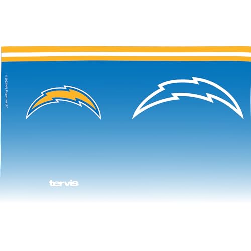 Image of Tervis NFL Los Angeles Chargers - Forever Fan Made in USA Double Walled Insulated Tumbler Travel Cup Keeps Drinks Cold & Hot, 16oz, Classic
