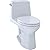 TOTO MS854114ELG#01 Eco Ultramax ADA Elongated One-Piece Toilet with Sanagloss, Cotton White, 16.62" x 28.18" x 29.12"
