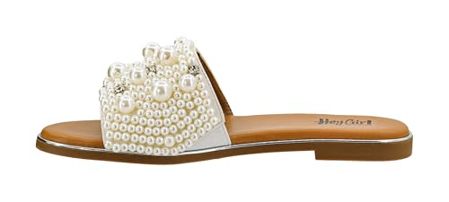 Corkys Footwear Hey Girl Gimme Kiss Sandals - Featuring A Rhinestone and Pearl Studded Strap with A Plush Cushioned Footbed For All Day Wear And Comfort