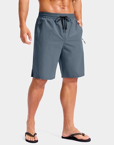 Image of G Gradual Mens Swim Trunks with Compression Liner 7 inch /9'' Quick Dry Board Shorts Swimsuit Bathing Suit for Men Zipper Pockets
