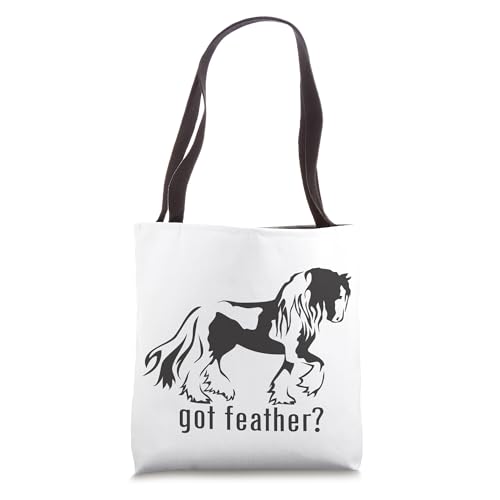 Bolso tipo tote con diseño de caballos gitanos y vanner, de NickerStickers miniatura 1