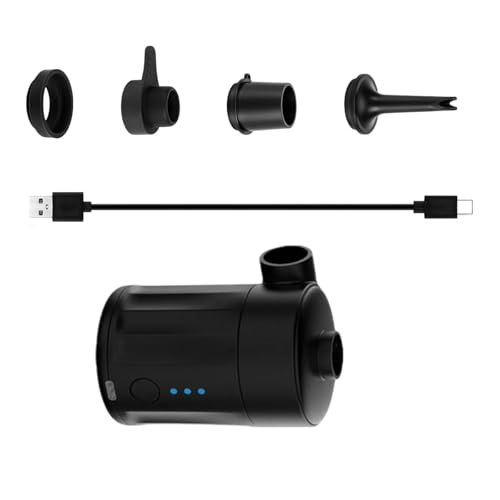 Xinsheinelry Herramienta de inflado móvil con 4 boquillas para colchón de aire y accesorios de piscina, esquema de color, ventilador de aire móvil Easy Plan