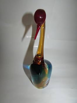 銀製　鴛鴦 オシドリ　ガラス製 置物 ケース入り 銀製 鴛鴦 オシドリ ガラス製 置物 ケース入り 2025年最新