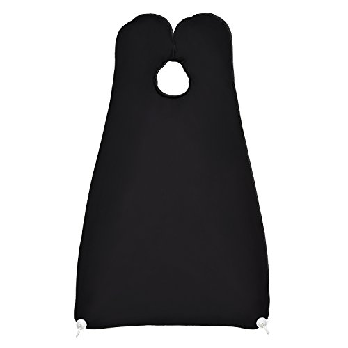 Bartschürze, Sammeltuch für Haare, eLander Haarfänger, Rasur ohne Chaos, kein verstopfter Abfluss, Schwarz [Besten Valentinstag Geschenk]