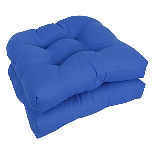 Blazing Needles Outdoor Rounded Back Chair Cushion, 19" X 19", Cobble Capri 2 Count #TOP12