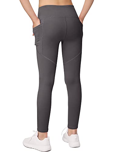 AENLLEY Girl Yoga Legging with Pockets for Workout Causal-Kid Actice Tummy Control Pants 4 Pack2