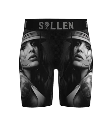 Sullen Men's Payasa Tattoo Lifestyle Graphic Boxer Shorts Black2