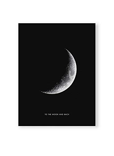 Affiche de Lune MILUKA MOON poster noir et blanc pour tableau 50x70 cm