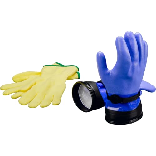 DUI Zip Gloves Heavy Duty Dry Suit Gloves with Liners (MD)