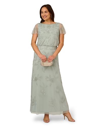 Adrianna Papell Women's Bead Blouson Long Dress4