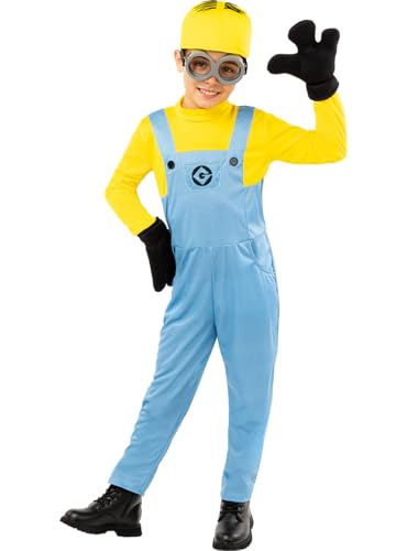 Funidelia | Disfarce de Minions Dave para menino e menina desenhos animados, minions, filmes e séries - disfarce infantil e acessórios divertidos para festas, carnaval e Halloween - tamanho 7-9 anos