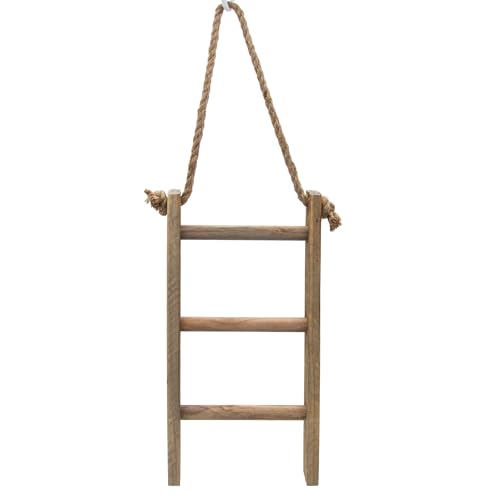 Spetebo Holz Dekoleiter mit 3 Sprossen Landhaus Design - 40 x 20...