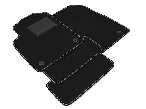 DHCarMats | Alfombrillas de coche para Opel Cascada desde 2013 hasta 2024 | Alfombras coche de moqueta antideslizante | Interior del habitáculo – Kit completo delantero y trasero