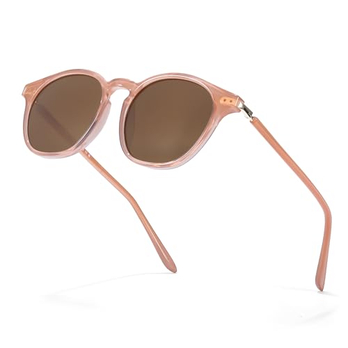 SIPHEW Classic Small Round Sunglasses for Women/Men, Retro Sunglasses Polarized UV Protection Lens for Outdoor/Driving