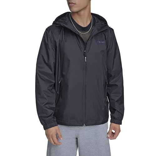 Champion Men's Water Resistant Rain Hoody, Black, Medium - image 1