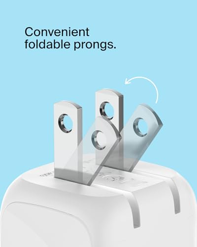 Image of Belkin Compact Charger Block 20W, USB-C Power Delivery Fast Charging - Apple iPhone 16, 15, 14, 13, Plus, Pro, Samsung Galaxy S25, Google Pixel, iPad, AirPods, Nintendo Switch 2 & More - White