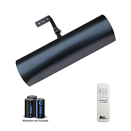 Royal Designs, Inc. Cordless Remote Control LED Picture Light, Dimmable with Timer Function, Black, 8.75 inch