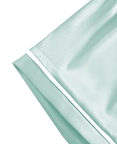 LYANER Women's Satin Silky Short Sleeve Button Shirt Sleepwear 2Piece Pajama Set4