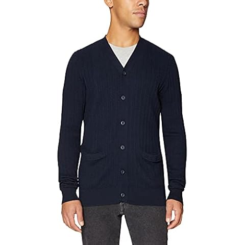 Men's Cable Cardigan Sweater Cashmere V Neck Buttons Cardigan Cover