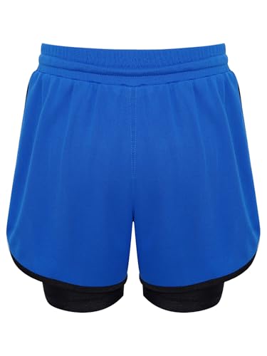 Kids Boys Running Shorts with Liner Girls 2 in 1 Quick Dry Workout Athletic Shorts Running Gym Shorts2