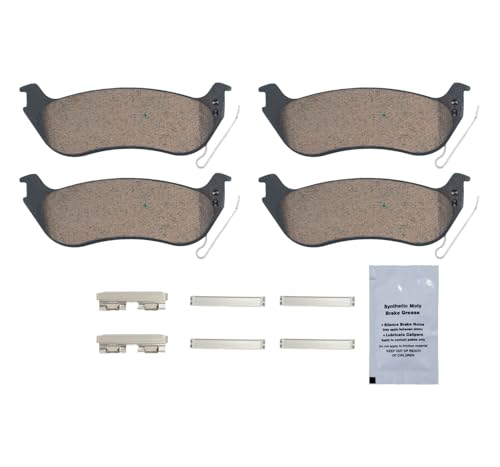 Image of HUSCH D1109 Rear Ceramic Brake Pads Kit Fit For Ford Explorer 2006-2010, For Explorer Sport Trac 2007-2010, For Mercury Mountaineer 2006-2010