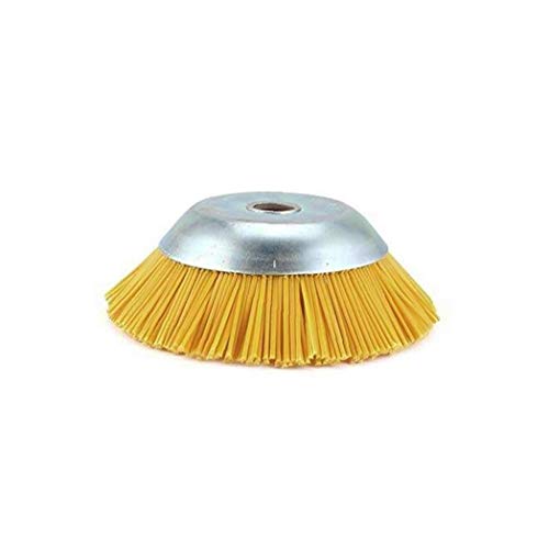 Nylon Wildkrautbürste Gartenwerkzeug Jäten Kopf Mower Pinsel Innenbohrung 25,4 Mm Gelb 200mm 1 Packung