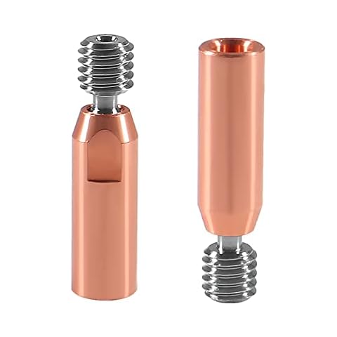 AEDIKO 2pcs Smooth Heatbreak Upgrade All Metal Titanium and Copper Bimetal Throat Nozzle for Ender 3 V2 Ender 3 Pro CR10 3D Printer Hotend Cover