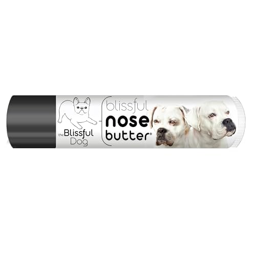 Image of The Blissful Dog White Boxer Nose Butter for Dry, Cracked Skin, Lick-Safe Dog Nose Balm with Moisturizing Shea Butter, Almond, Olive, and Essential Oils, Pet Supplies, Uncented, 0.15 oz.