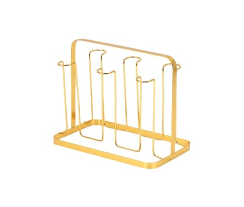 Diexgiy 北欧風の軽量高級家庭用ポータブルカップマグカップティーカップ収納ラックウォーターカップ (ゴールデン)