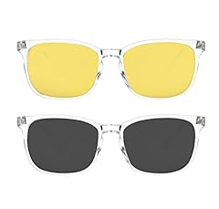 Clear Frame With Night Yellow Lens and Clear Frame With Smoke Lens