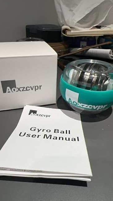 Gyro Power Torque Ball Wrist Exerciser - Auto Start Spinner with LED - Strengthen Grip, Forearm, & Hand - Hand Trainer for Sports Enthusiasts