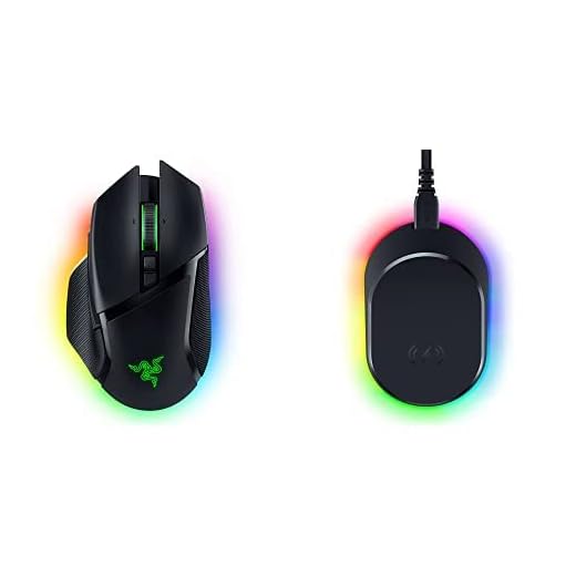 Razer Basilisk V3 Pro Customizable Wireless Gaming Mouse + Mouse Dock Pro with Wireless Charging Puck Bundle