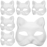BESPORTBLE Mask 8Pcs Katze Fuchs Gesicht ? Papier Blank für DIY Cat Mask