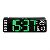 Photo Gallery eawfgtuw orologio da parete digitale da 13 pollici, grande display a led con temperatura e data, funzione sveglia, memoria di spegnimento, telecomando, decorazione moderna per casa, ufficio, cucina Photo Gallery eawfgtuw orologio da parete digitale da 13 pollici, grande display a led con temperatura e data, funzione sveglia, memoria di spegnimento, telecomando, decorazione moderna per casa, ufficio, cucina