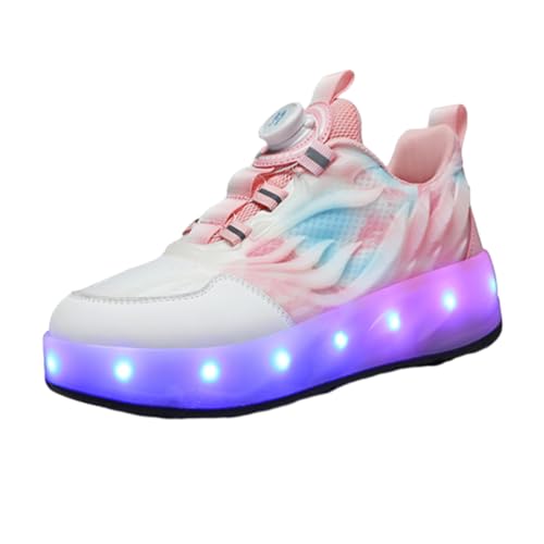 Kids Roller Skates Shoes Sneakers for Boys Girls, Outdoor