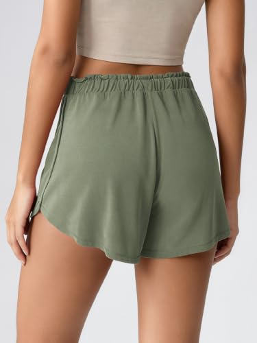 Image of ODODOS Modal Soft Lounge Shorts for Women Drawstring High Waist Casual Sleepwear Lightweight Cozy Pajama Bottom