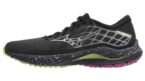 Mizuno Wave Inspire 20 para Hombre, Zapatillas para Correr, Black Pink Tetra, 48 EU