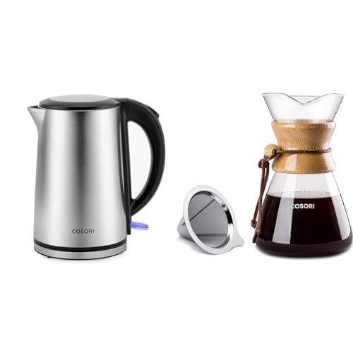 COSORI Tetera Eléctrica 1500W y Cafetera Pour Over Acero Inoxidable miniatura 1