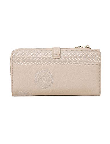 Desigual Wallet Dark Amber Ester Women - Portafogli Donna, Bianco (Crudo), 1x10x19 cm (B x H T)